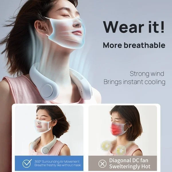 (Summer Sale-48% OFF)2023 New Portable Neck Fan