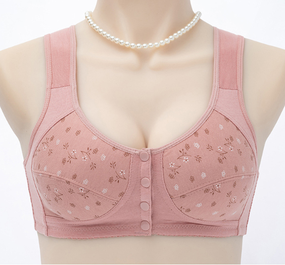 SweetFloral - Full Cotton Front Closure Bra