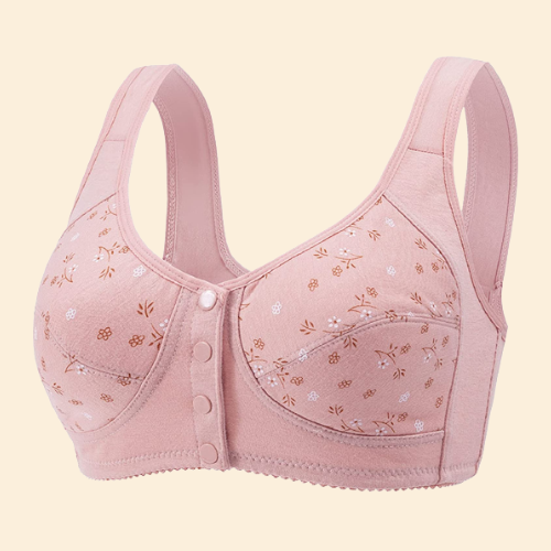 SweetFloral - Full Cotton Front Closure Bra