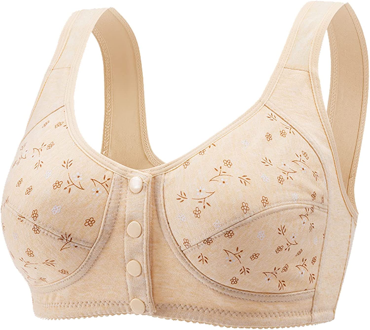 SweetFloral - Full Cotton Front Closure Bra