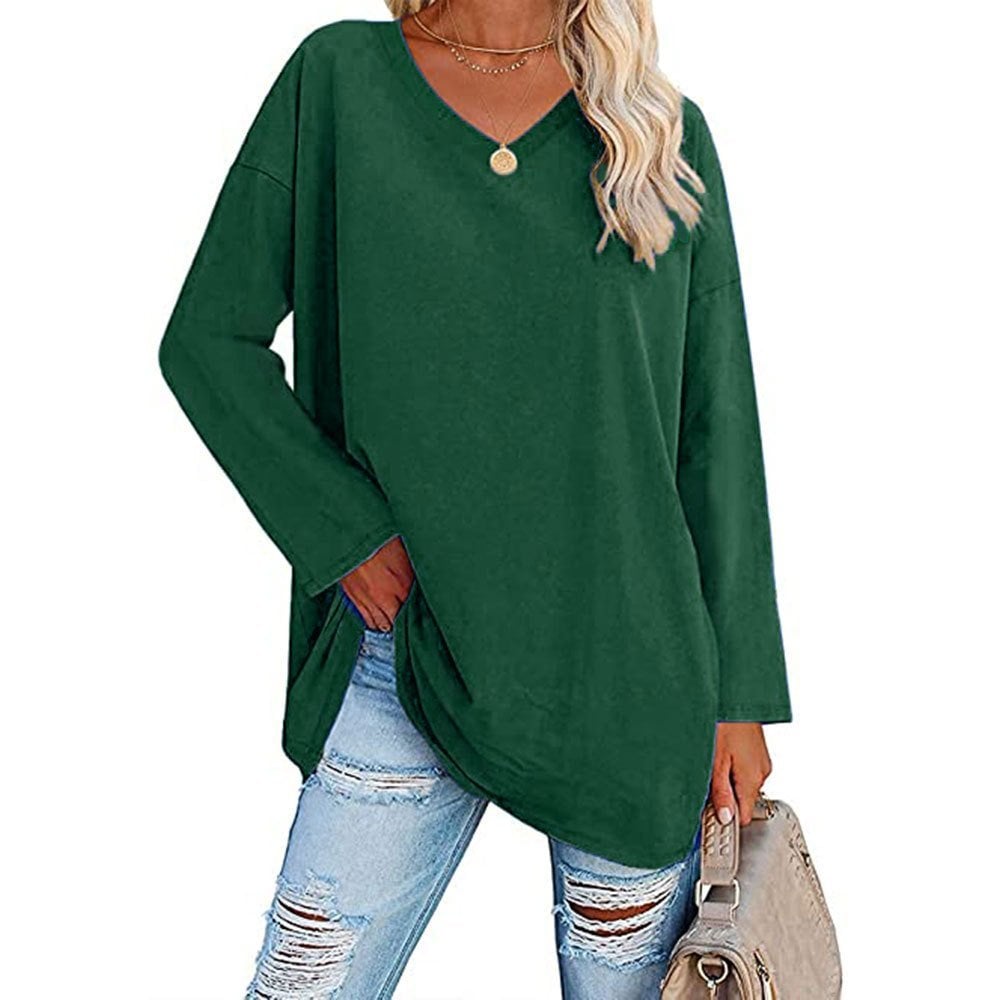 The Last Day Promotion-SALE 70% OFF Women's loose long sleeve fashion V-neck knit