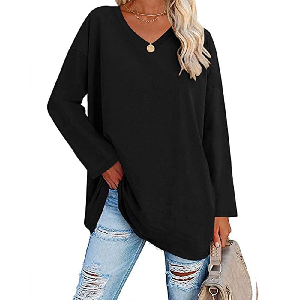 The Last Day Promotion-SALE 70% OFF Women's loose long sleeve fashion V-neck knit