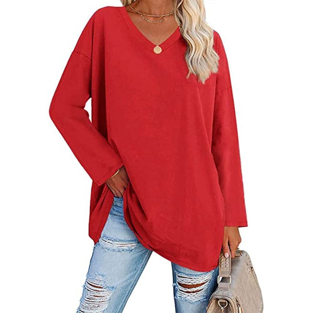 The Last Day Promotion-SALE 70% OFF Women's loose long sleeve fashion V-neck knit