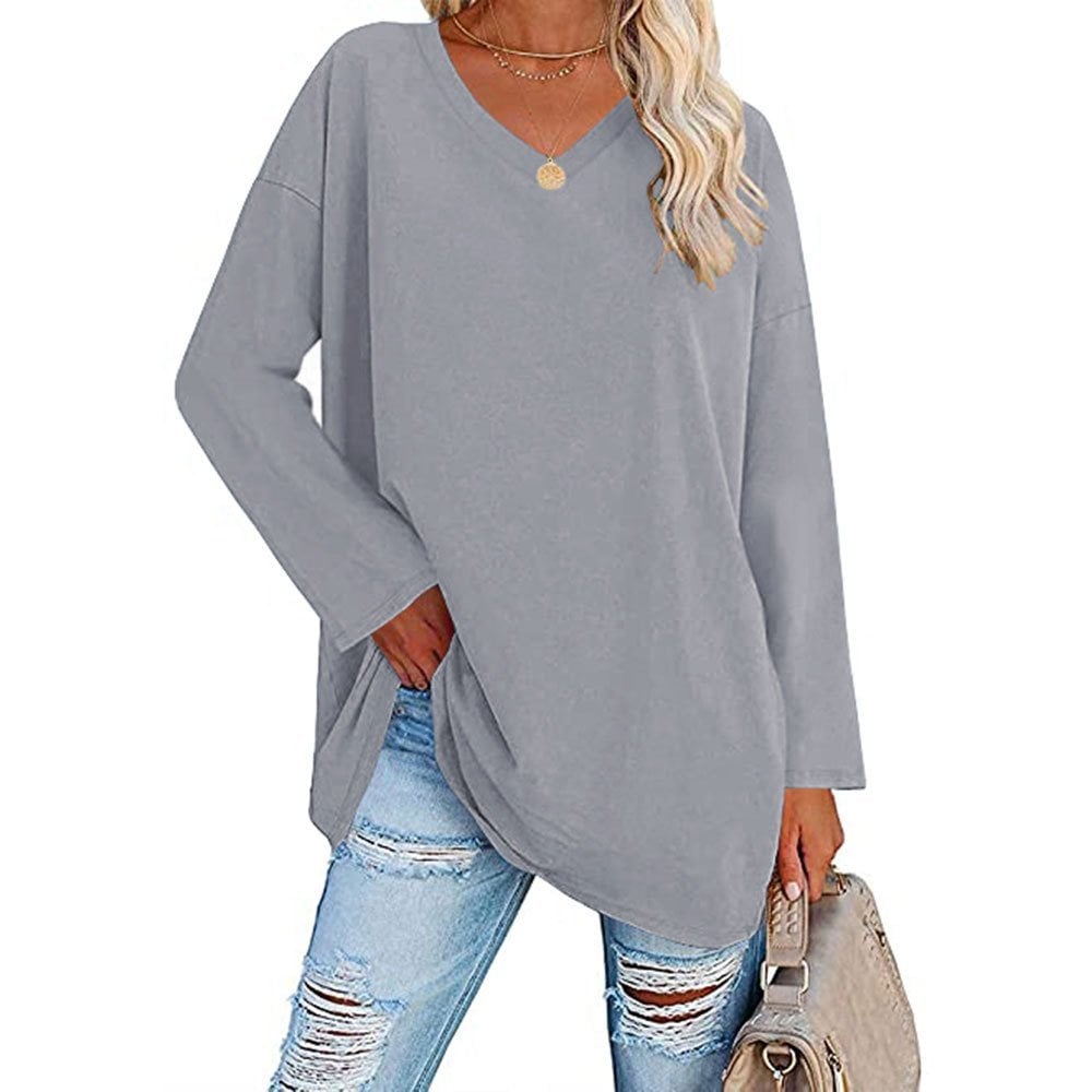 The Last Day Promotion-SALE 70% OFF Women's loose long sleeve fashion V-neck knit