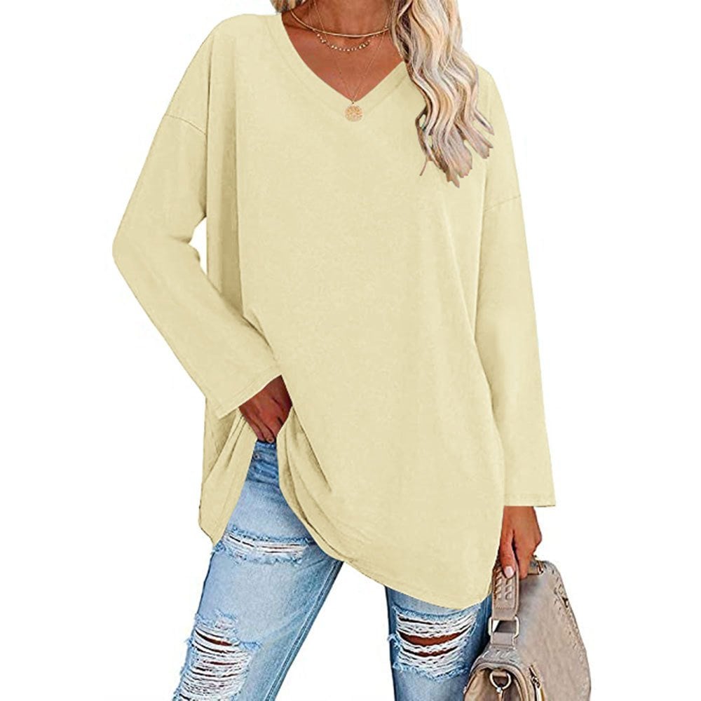 The Last Day Promotion-SALE 70% OFF Women's loose long sleeve fashion V-neck knit