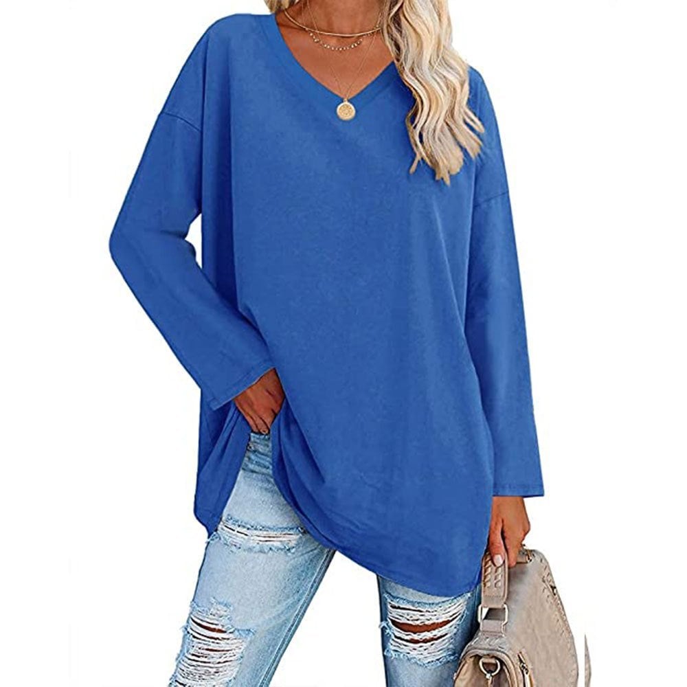 The Last Day Promotion-SALE 70% OFF Women's loose long sleeve fashion V-neck knit