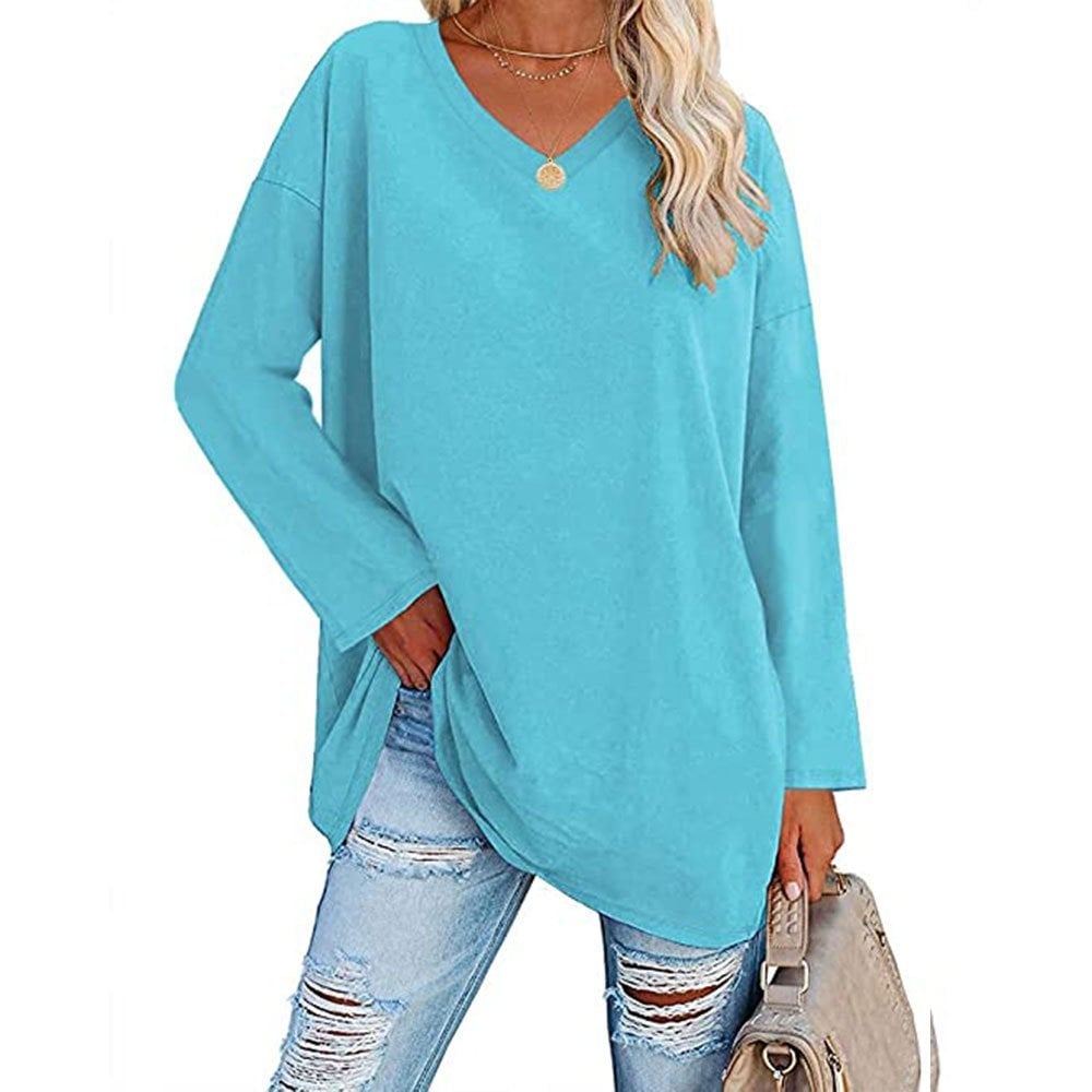 The Last Day Promotion-SALE 70% OFF Women's loose long sleeve fashion V-neck knit