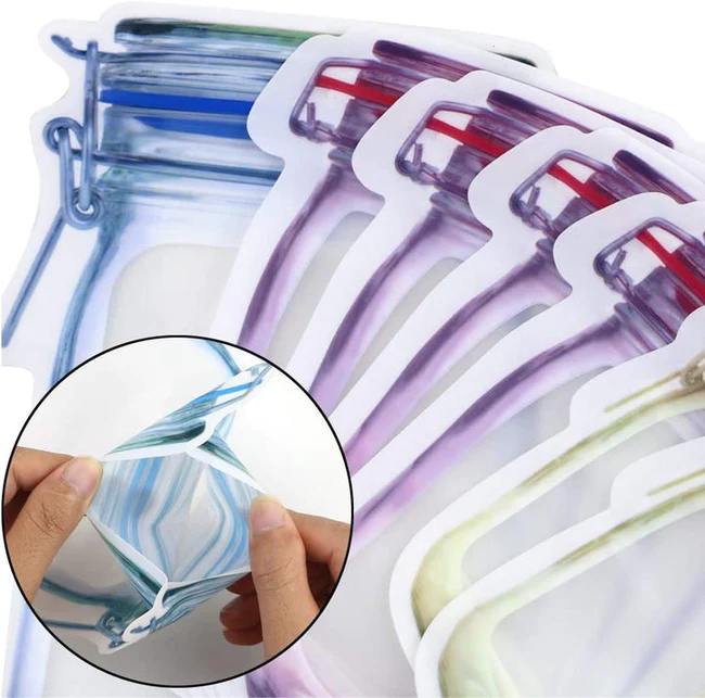 The Last Day Sale 70% OFF Reusable Mason Bottle Ziplock Bags