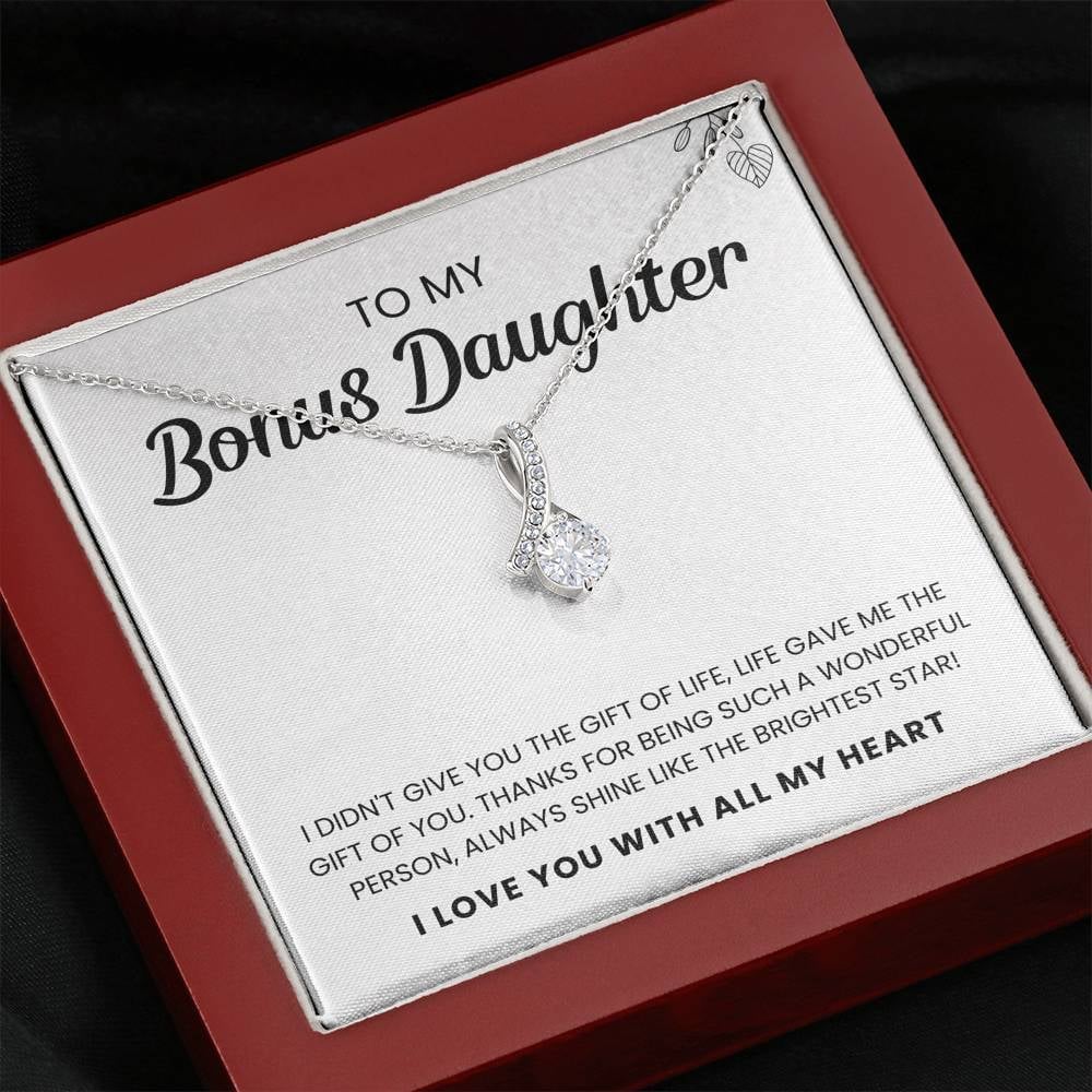 To My Bonus Daughter - Shine Like The Brightest Star - Necklace