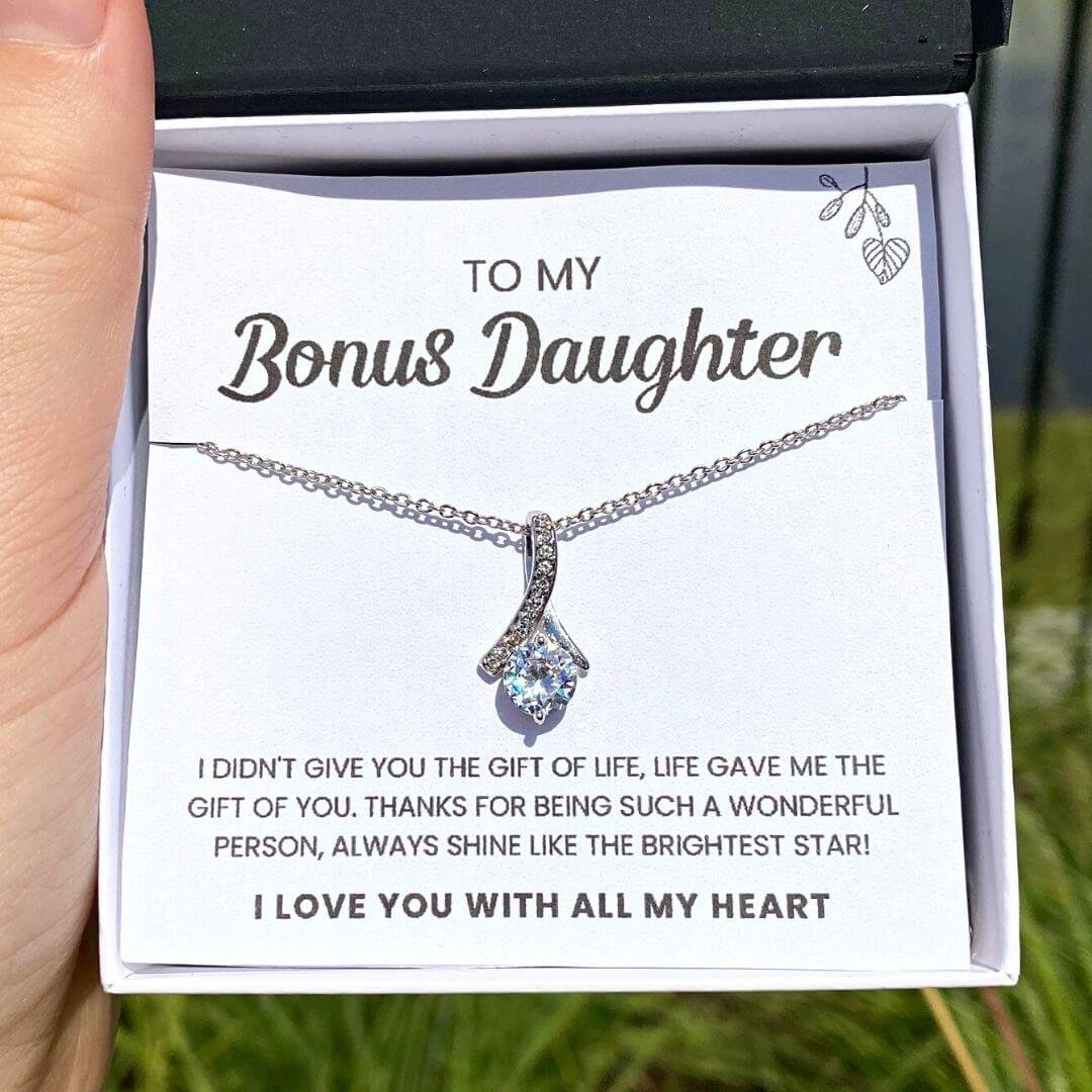 To My Bonus Daughter - Shine Like The Brightest Star - Necklace