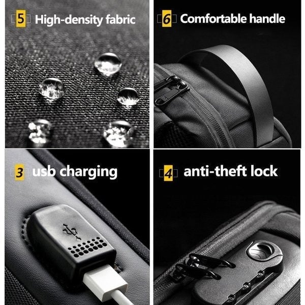 USB charging sport sling Anti-theft shoulder bag - 50% OFF - LIMITED TIME ONLY