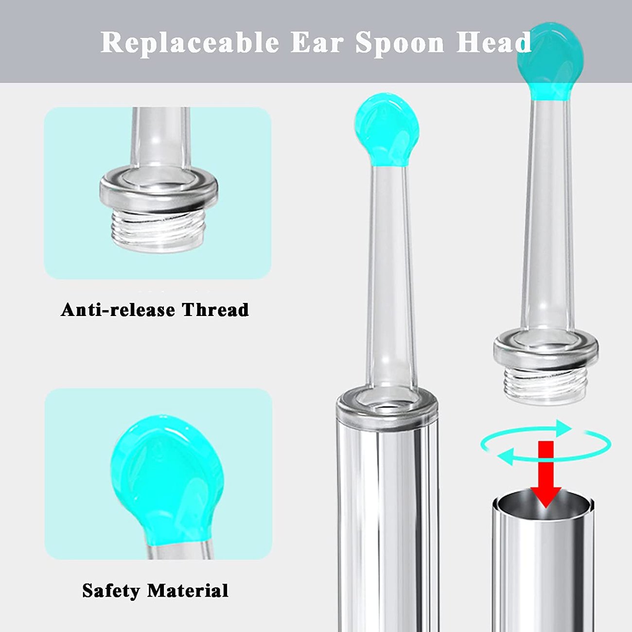 Wi -Fi visible wax elimination spoon, USB 1080P HD load otoscope