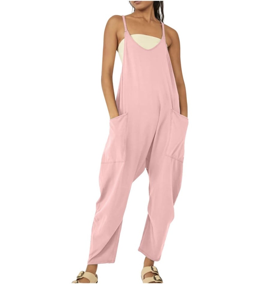 Womens Casual Wide-Leg Jumpsuit