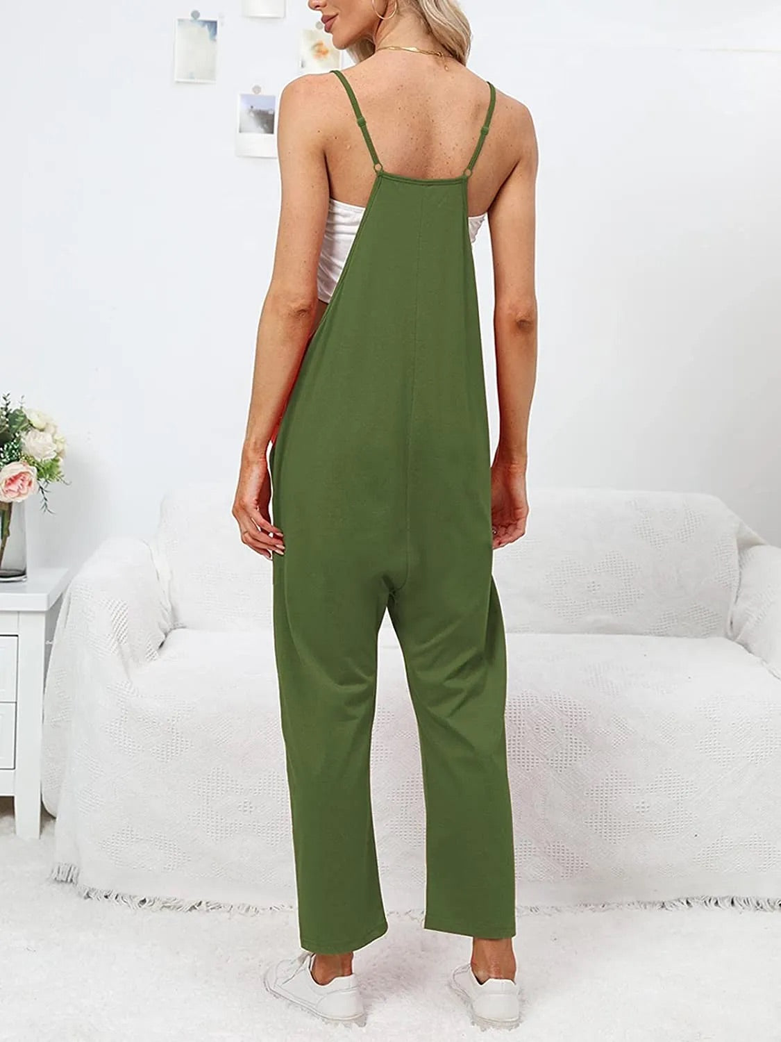 Womens Casual Wide Leg Jumpsuit