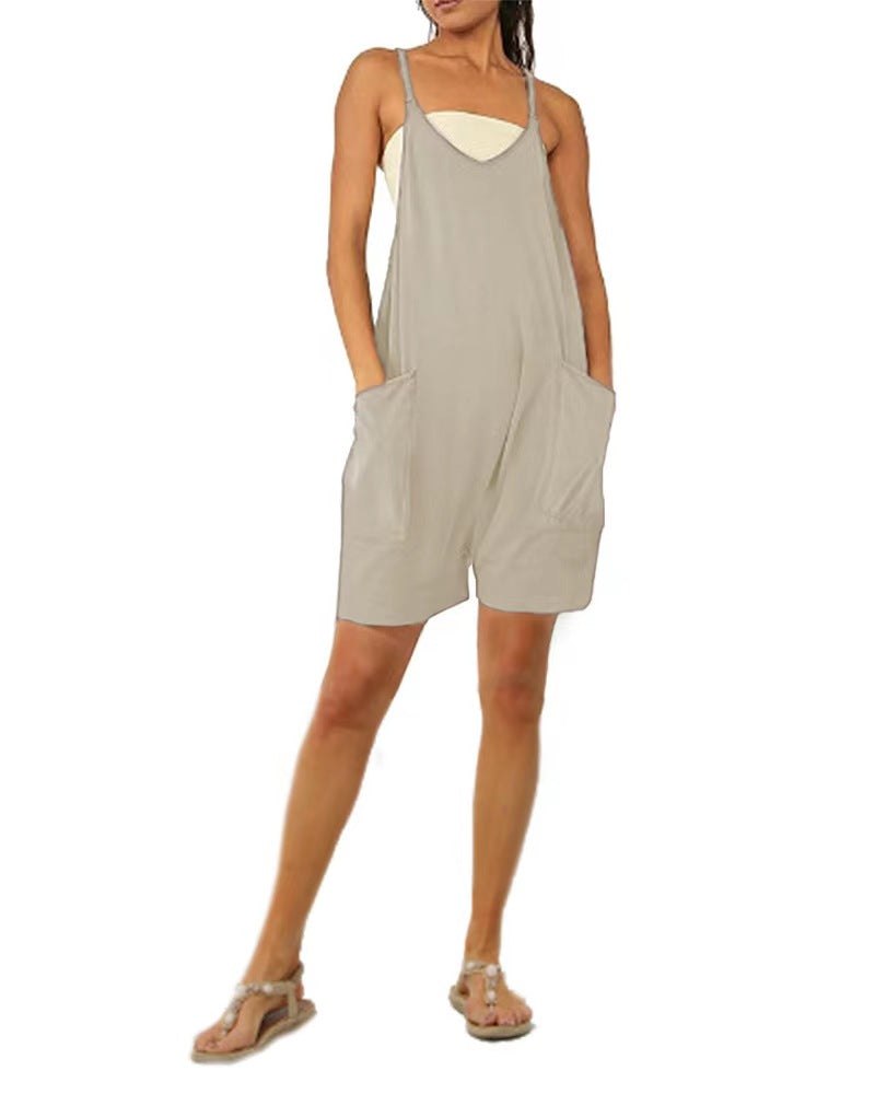 Womens Casual Wide Leg Jumpsuit