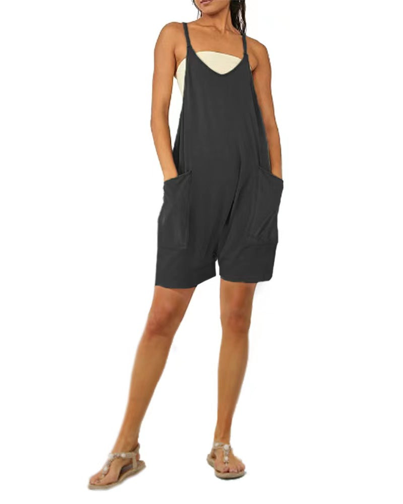 Womens Casual Wide Leg Jumpsuit