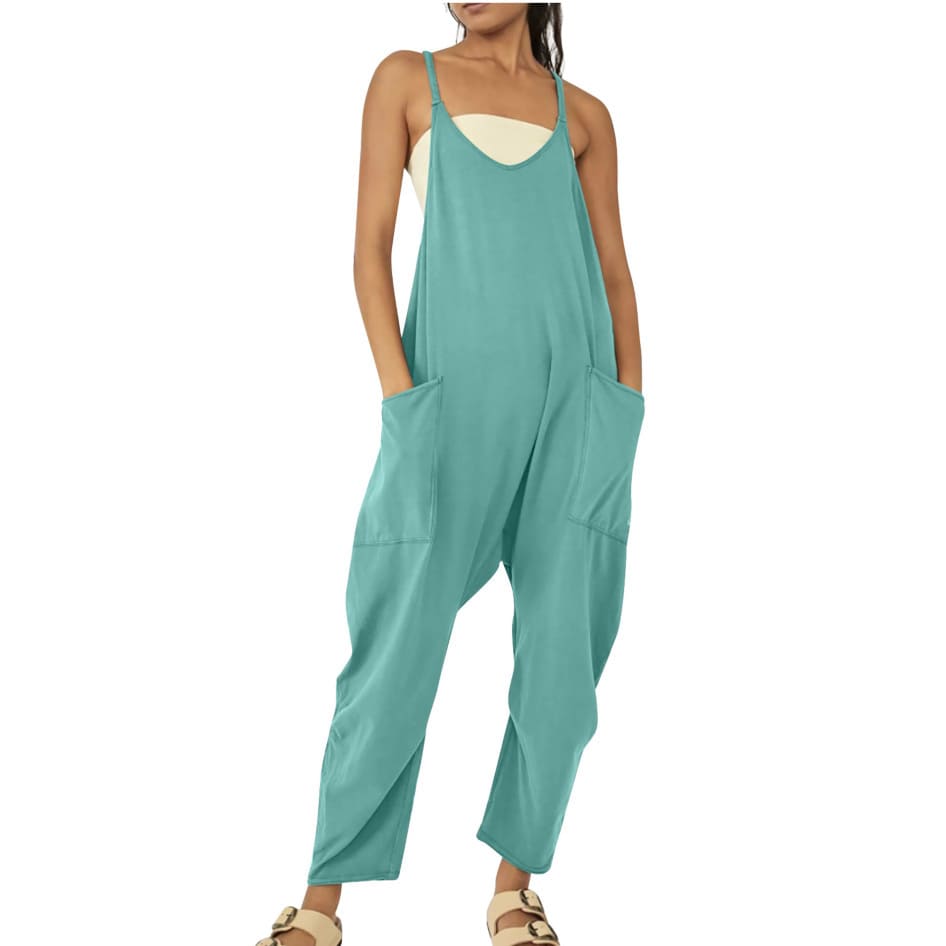 Womens Casual Wide-Leg Jumpsuit