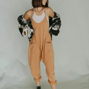 Womens Casual Wide Leg Jumpsuit