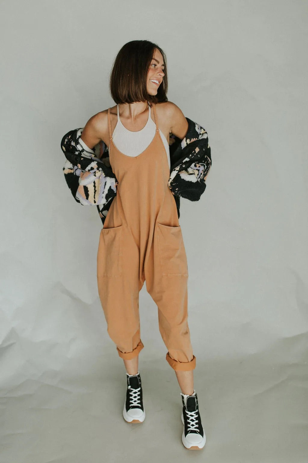 Womens Casual Wide Leg Jumpsuit