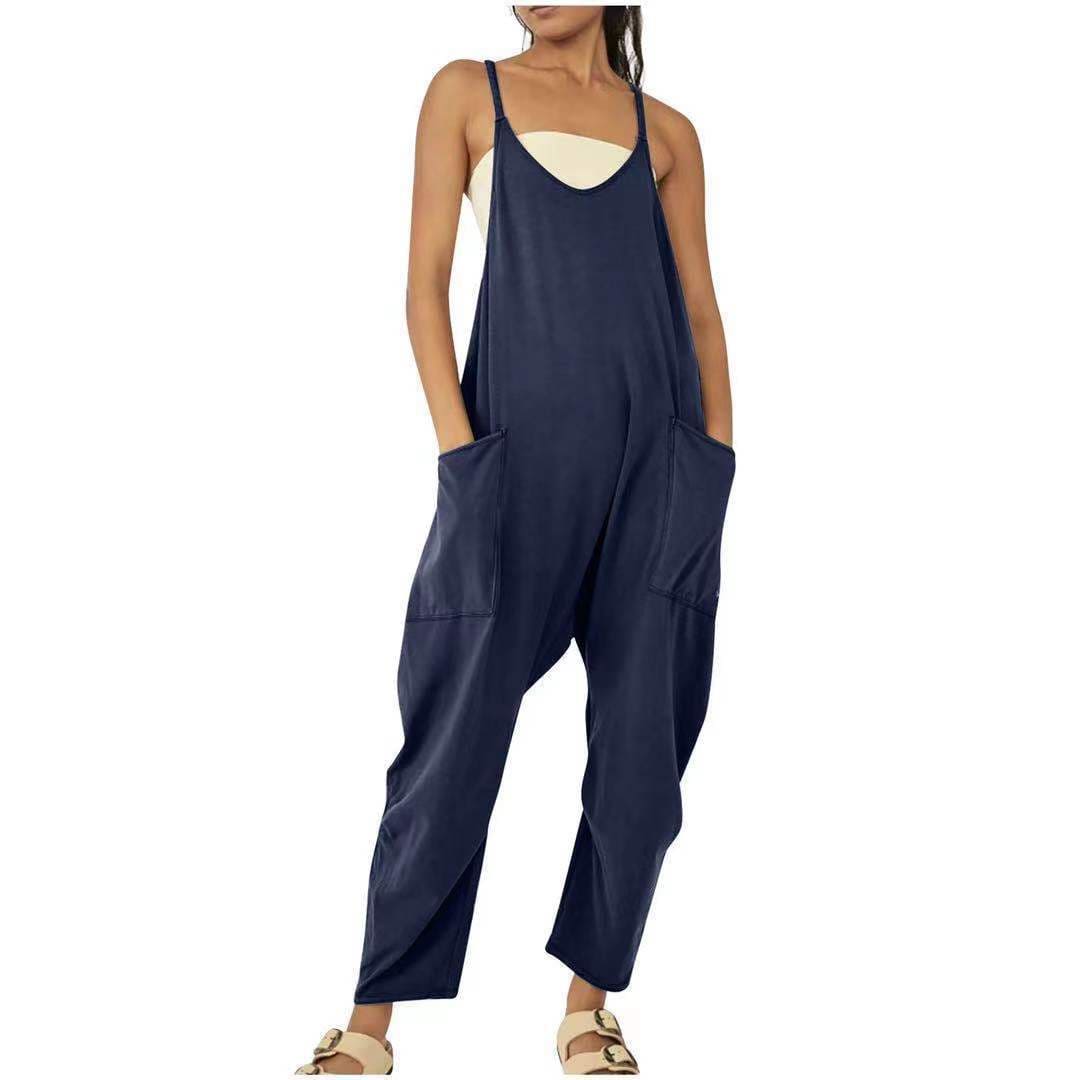 Womens Casual Wide-Leg Jumpsuit