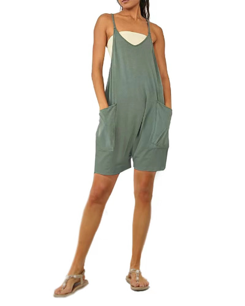 Womens Casual Wide Leg Jumpsuit