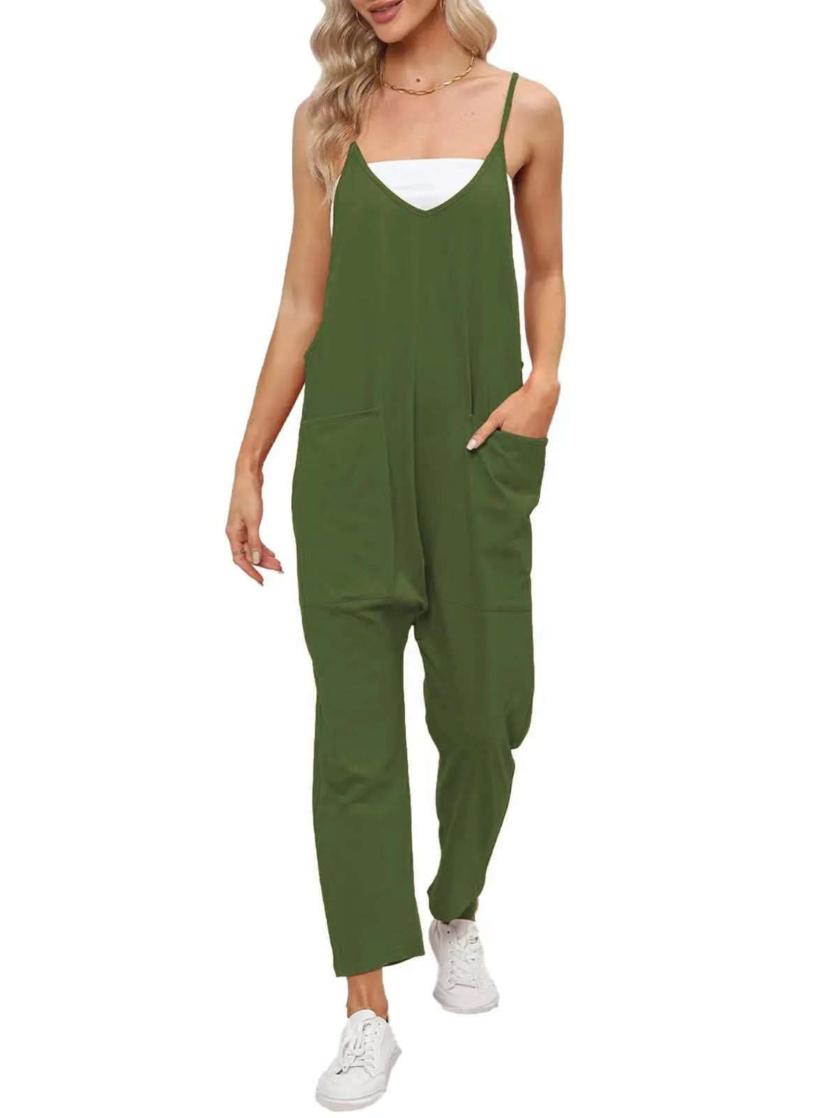 Womens Casual Wide Leg Jumpsuit