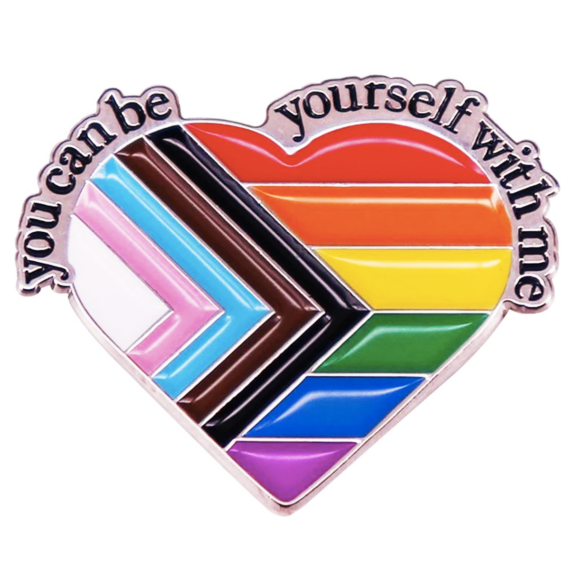 You Can Be Yourself With Me Enamel Pin