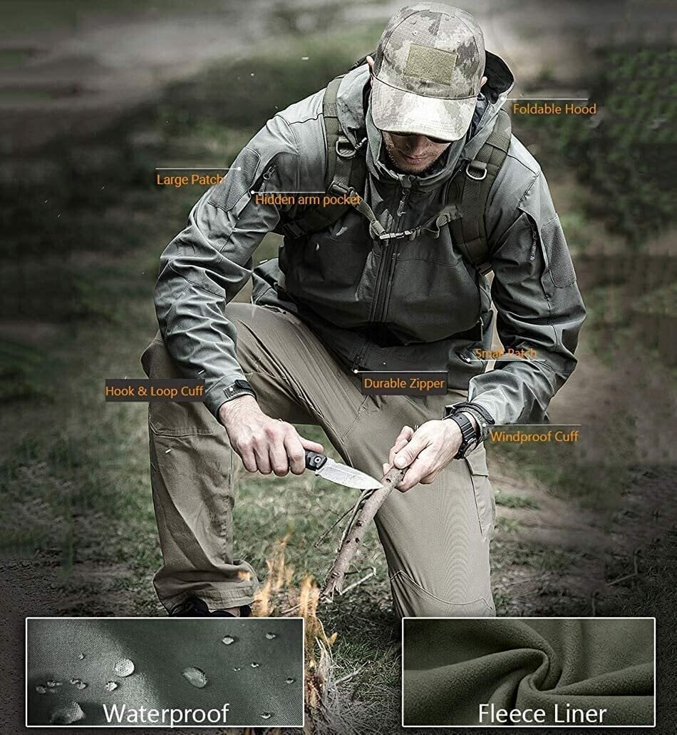 2023 Father's Day Promotion - Outdoor Indestructible Waterproof Soft Shell Hooded Military Tactical Jacket/ Spectre Hoodie/2023 SS