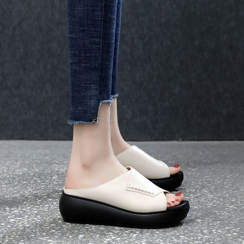 2023 WOMEN'S NEW THICK-BOTTOMED FISH MOUTH SLIPPERS-LIMITED TIME OFFER-49% OFF