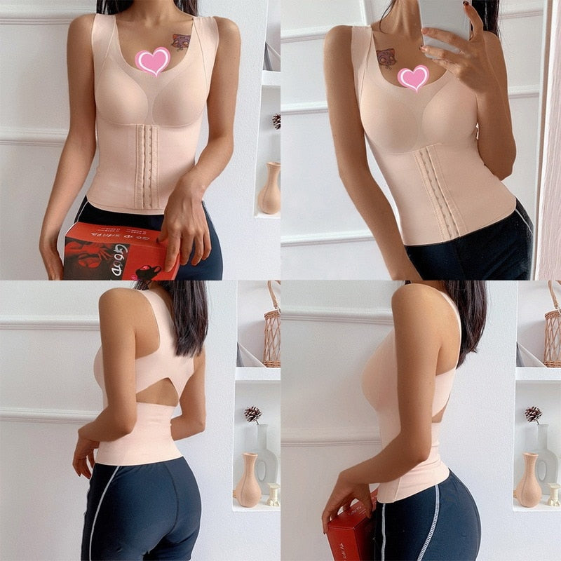 3-in-1 Waist Buttoned Bra Shapewear & Posture Corrector