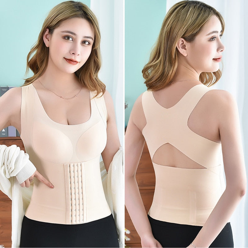 3-in-1 Waist Buttoned Bra Shapewear & Posture Corrector