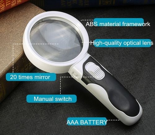 30X Optical Magnifying Glass With LED Light - Christmas Gift