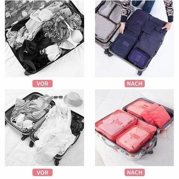 6 pieces portable luggage packing cubes (Buy More Save More)