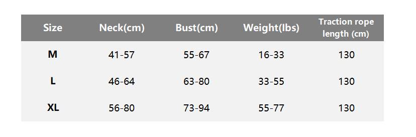 Proof Vest Chest And Back Leash SIZE