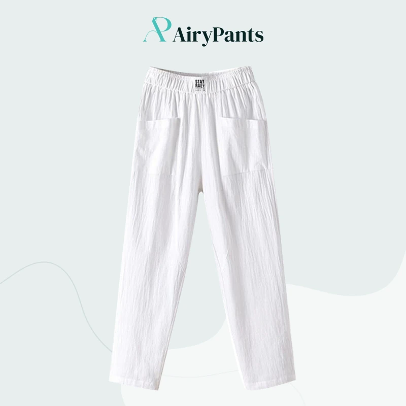 AiryPants - Women's High Waist Linen Pants