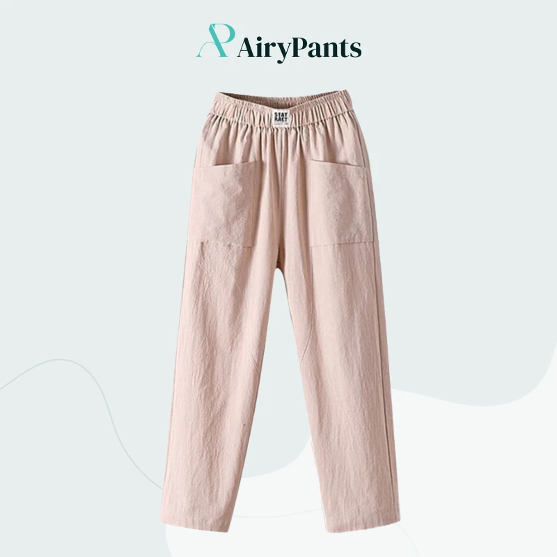 AiryPants - Women's High Waist Linen Pants