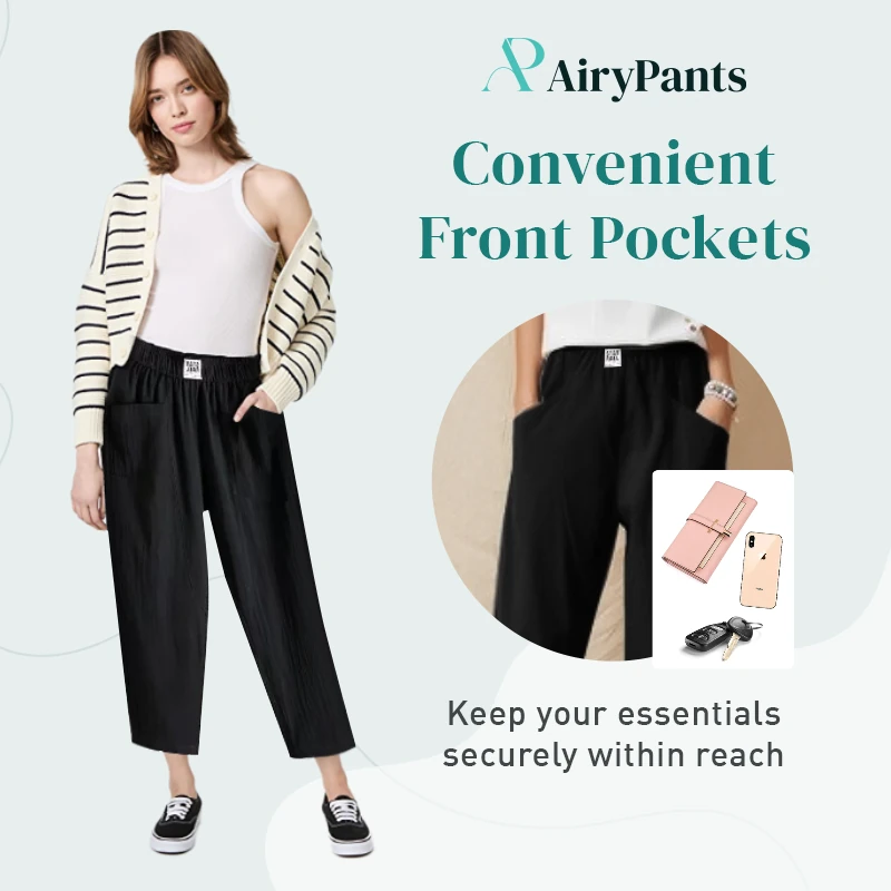 AiryPants - Women's High Waist Linen Pants