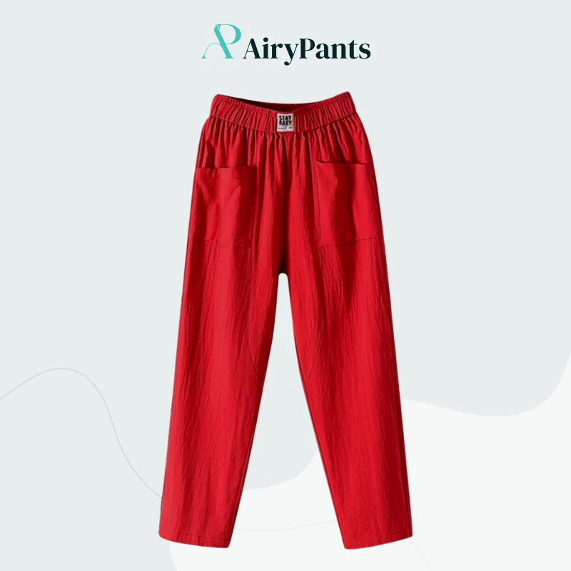 AiryPants - Women's High Waist Linen Pants