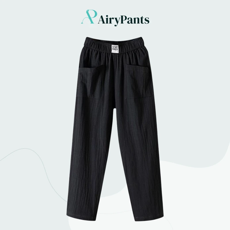 AiryPants - Women's High Waist Linen Pants