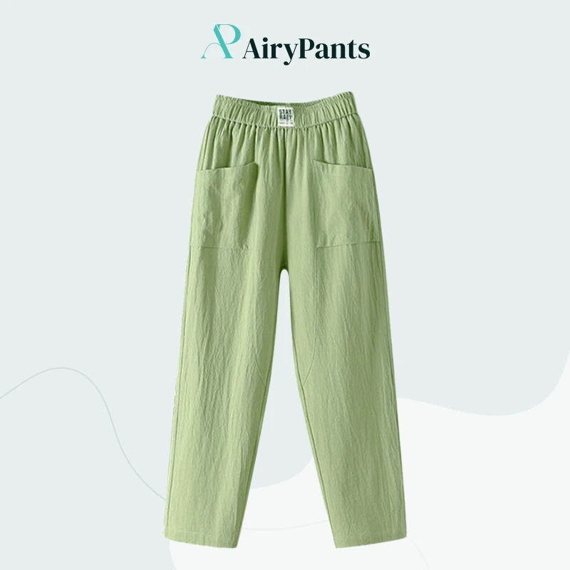 AiryPants - Women's High Waist Linen Pants