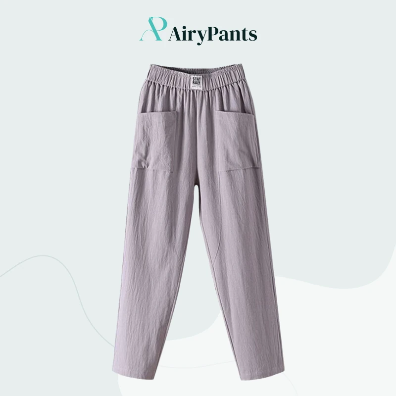 AiryPants - Women's High Waist Linen Pants