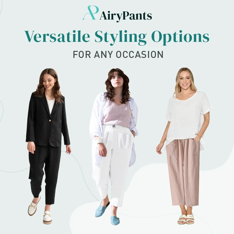 AiryPants - Women's High Waist Linen Pants