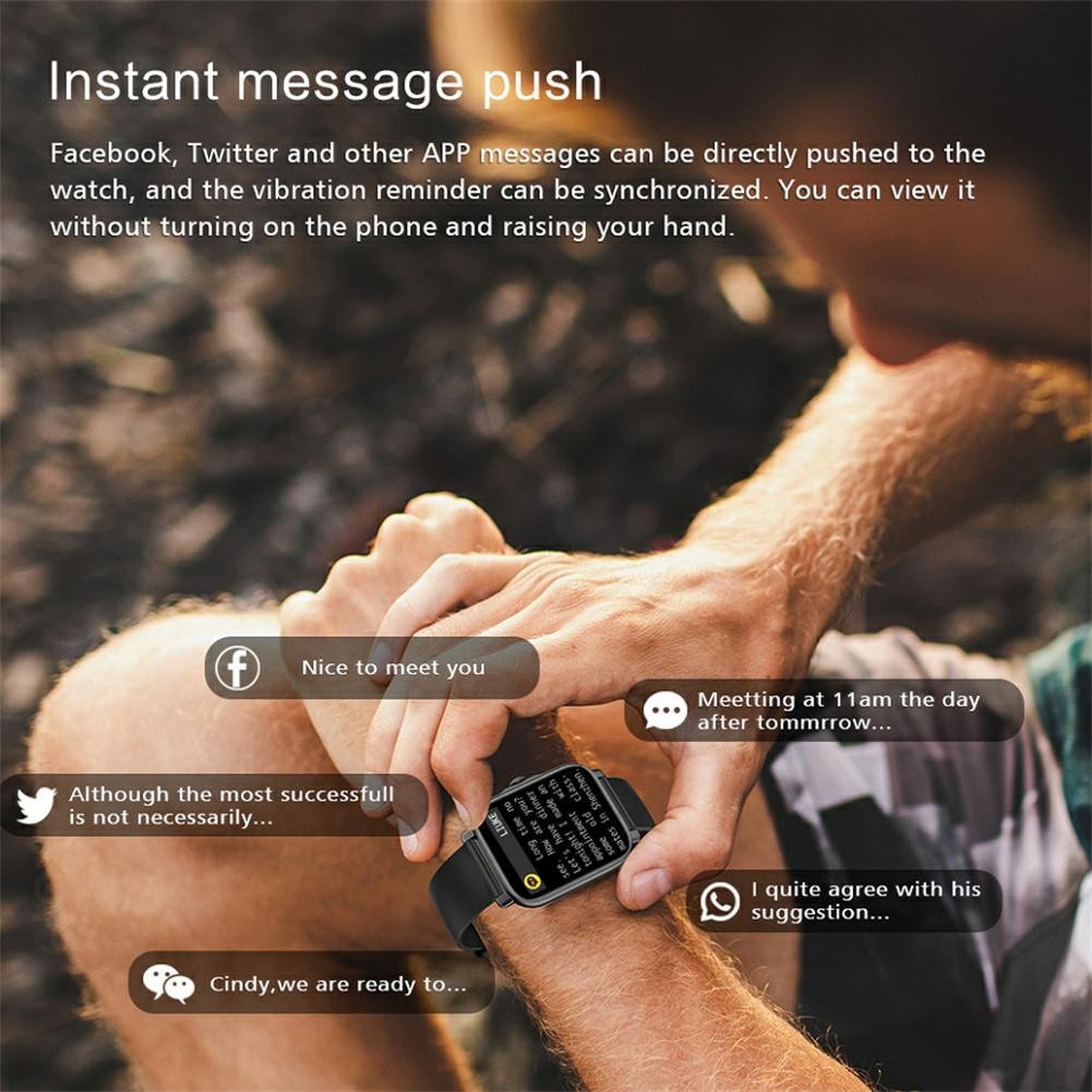 [All day monitoring of heart rate and blood pressure] Bluetooth fashion smartwatch