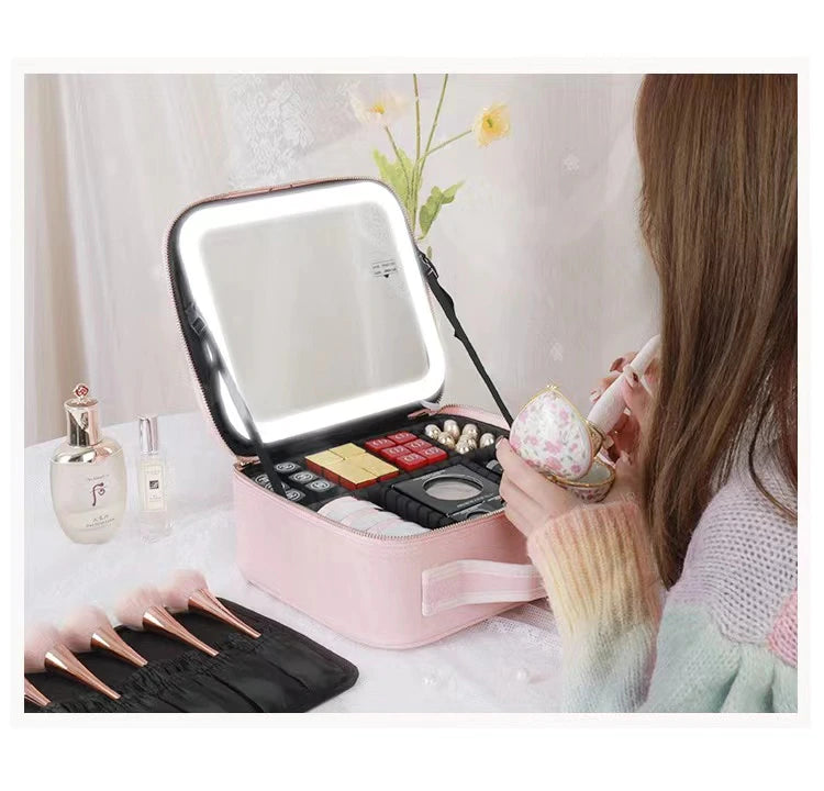 Always prepared Light up Make-up case organiser