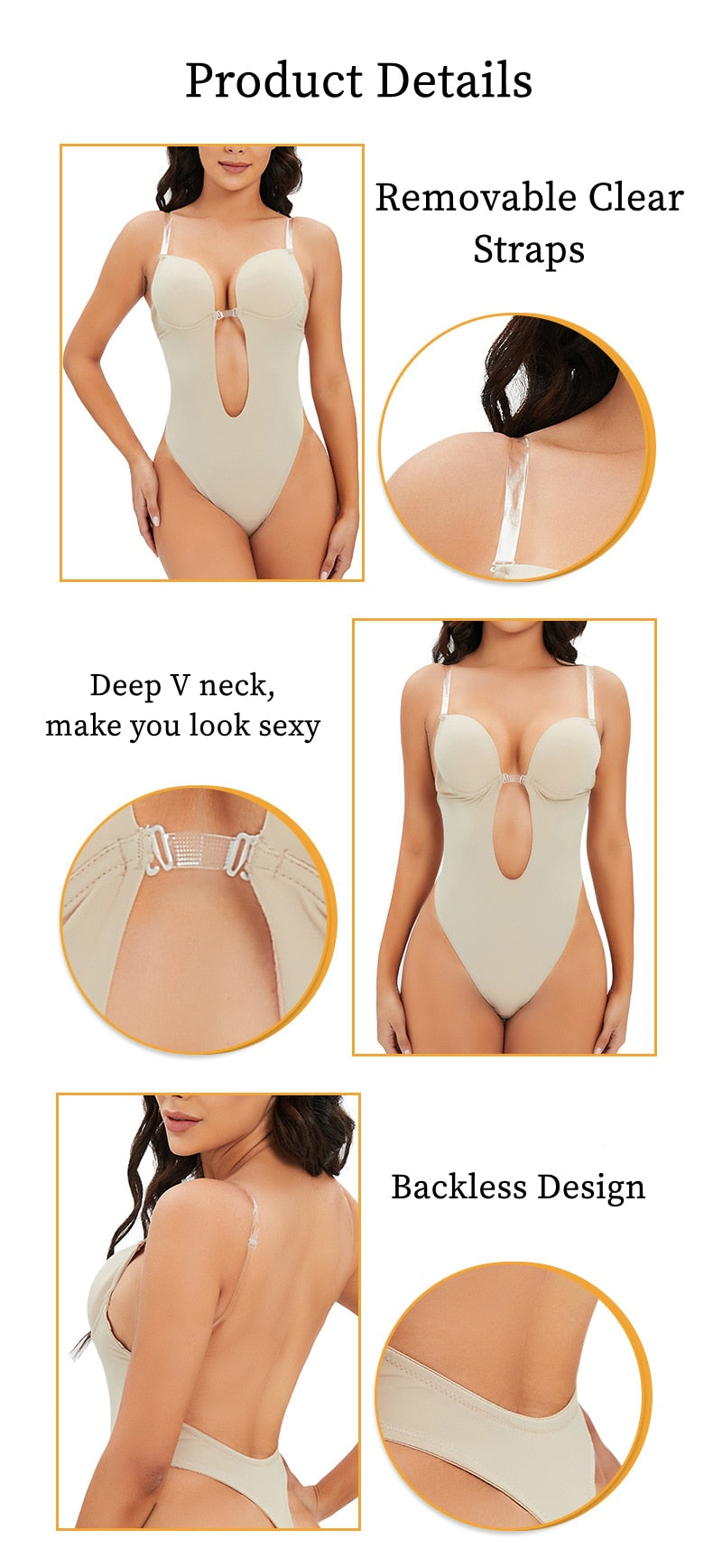 Backless & Push Up Bra Body Shaper