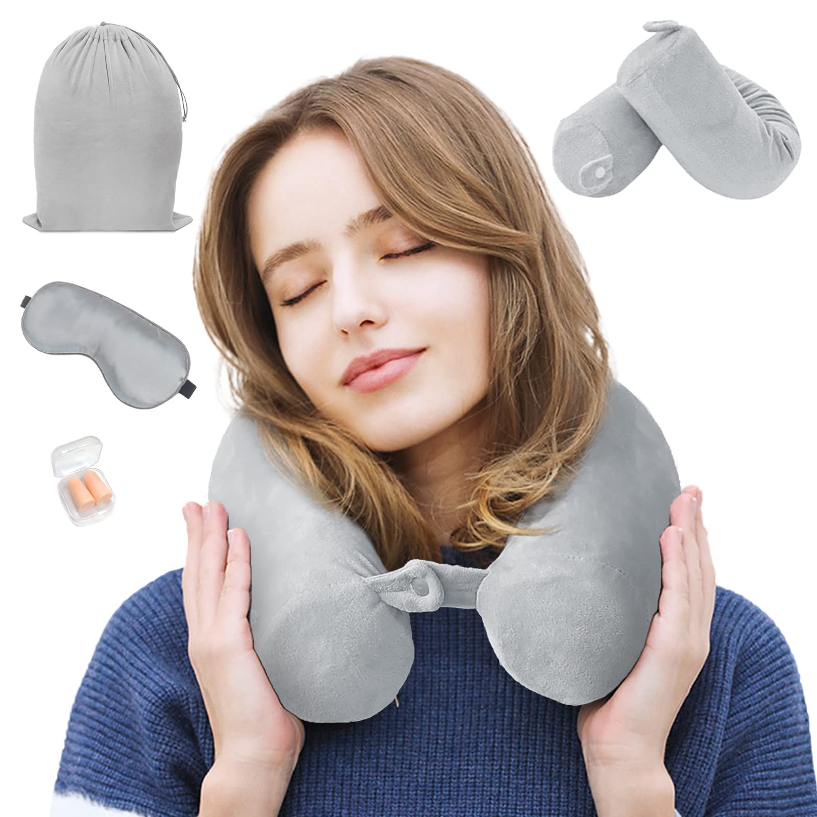 Bendable Memory Foam Travel Pillow