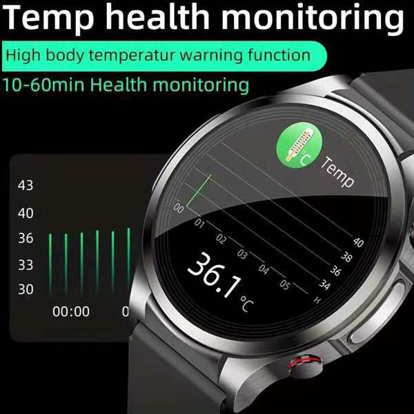 Blood Pressure Heart Rate Body Temperature Sports Smart Watch ((Only for reference, cannot replace actual medical test kits)