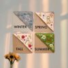 Bloomy Line - Personalized Hand Embroidered Corner Bookmark