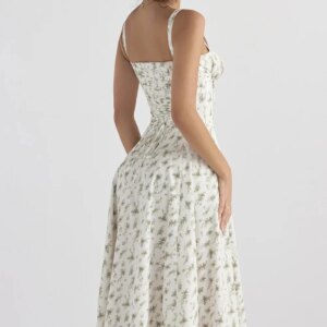 Comfortable Beauty-No underwire-Print Bustier Sundress