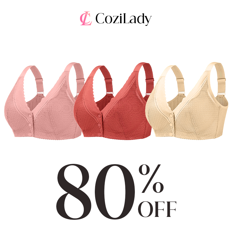 CoziLady - Easy Snap Front Button Bra